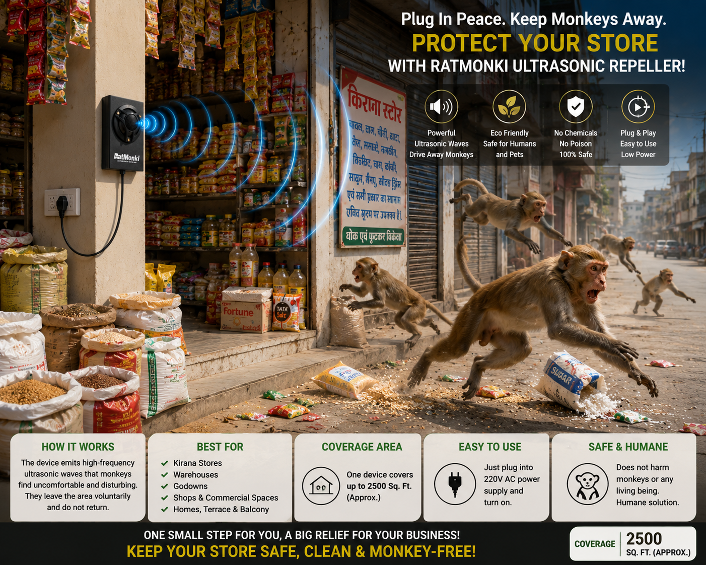 Monkey ultrasonic Repellent